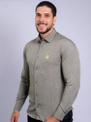 Camisa Social modelagem Slim na cor Green Benz