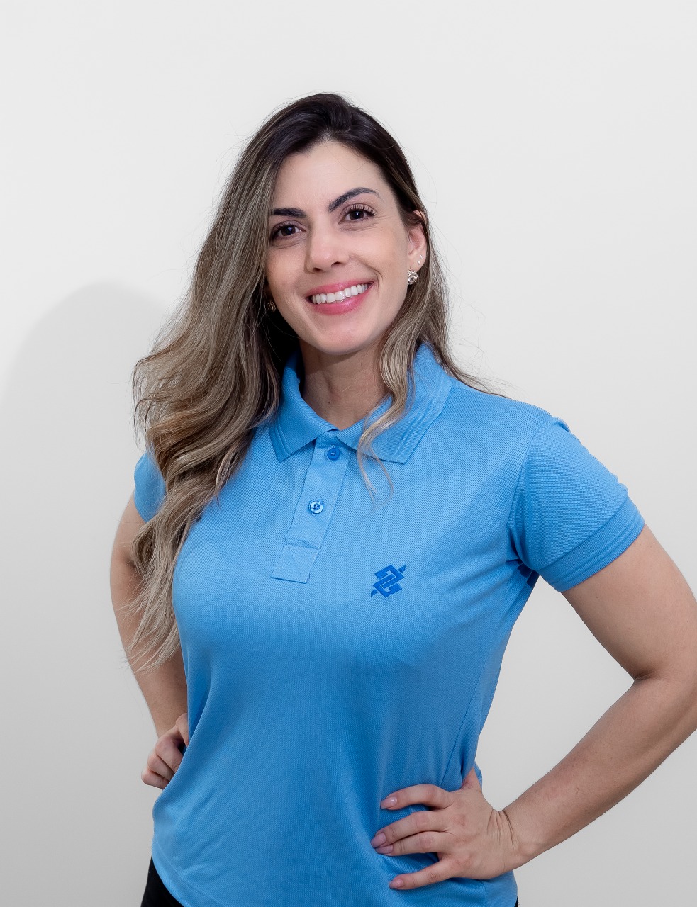 Camiseta Polo Banco Brasil na Azul Etna com símbolo bordado na cor Azul - Imagem 2